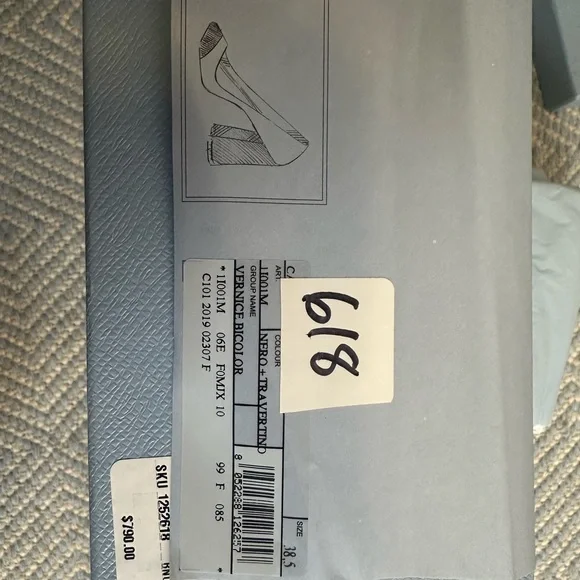 Prada Black and Beige Patent Leather Spectator Pump (US Size 8.5) - Picture 7 of 10